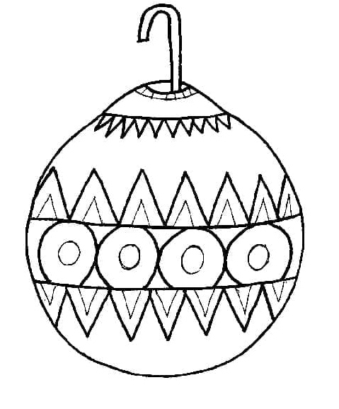 Festive Holiday Decoration Coloring Page