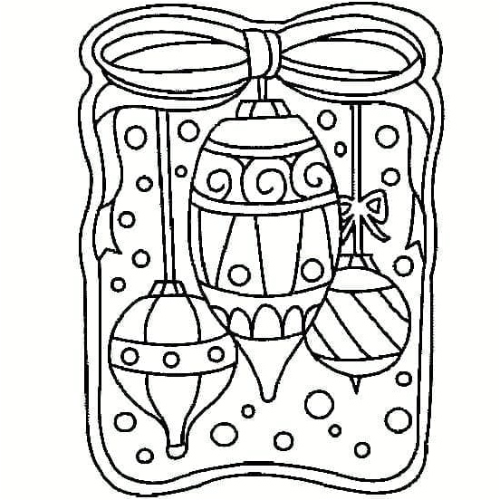 Lovely Christmas Decorations Coloring Page