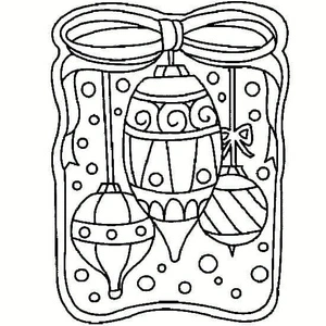 Lovely Christmas Decorations Coloring Page