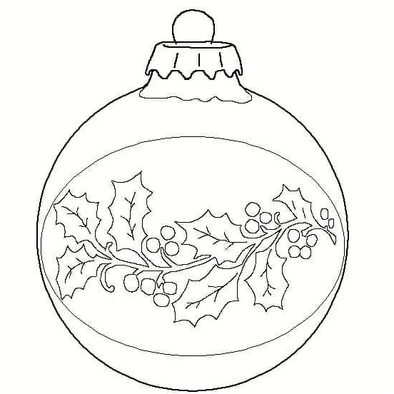 Printable Christmas Ornament Coloring Page for Kids Coloring Page