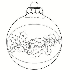 Printable Christmas Ornament Coloring Page for Kids