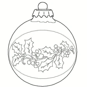 Printable Christmas Ornament Coloring Page for Kids Coloring Page