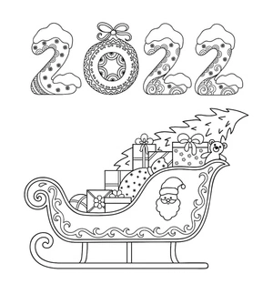 2022 Christmas Coloring Page