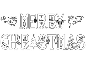Christmas Joy Coloring Page