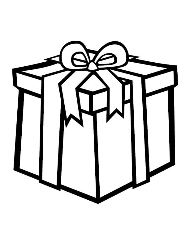 Giftbox for Christmas Coloring Page
