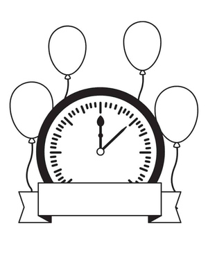 Balloon-themed Clock
