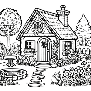 Free Printable Cottagecore Coloring Page
