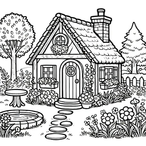 Free Printable Cottagecore Coloring Page Coloring Page