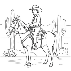 Printable Wild West Cowboy