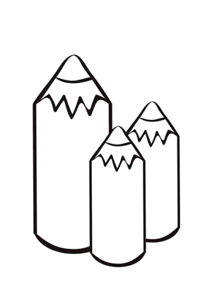 Coloring Three Crayons Coloring Page