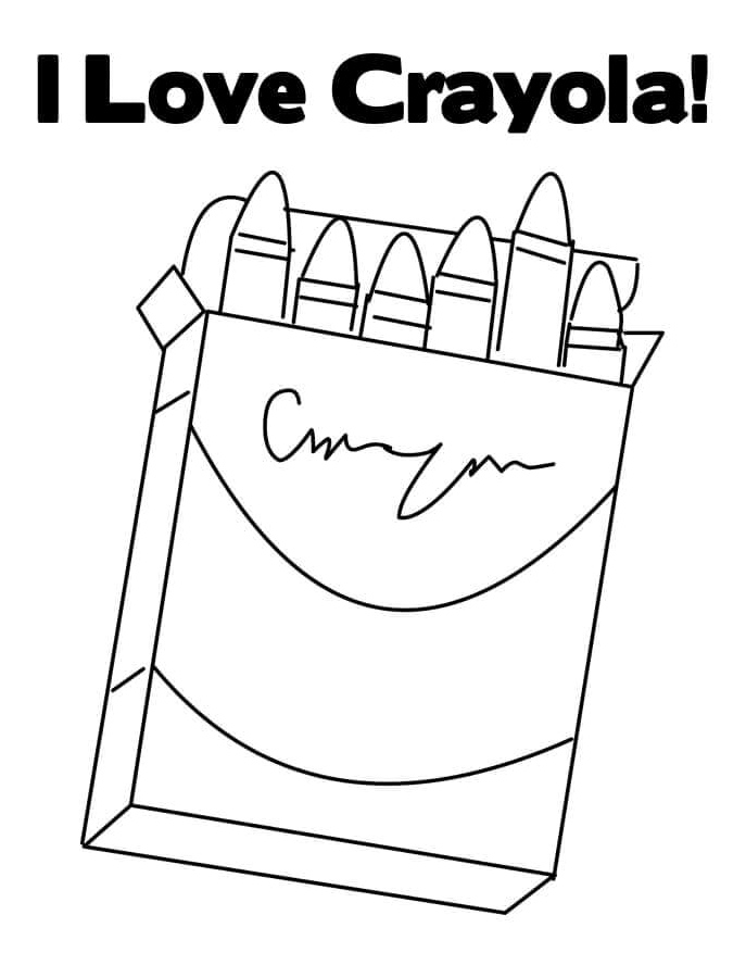 Lovely Set of Crayons Coloring Page