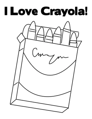 Lovely Set of Crayons Coloring Page
