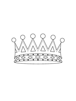 Crown Coloring Page 1
