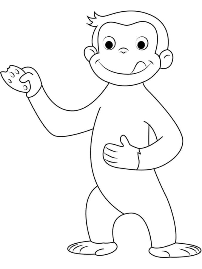 Delicious Treats for George Coloring Page