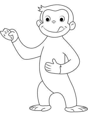 Delicious Treats for George Coloring Page