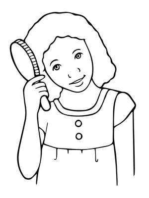Daily Hair Care Routine Coloring Page