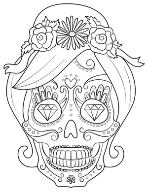 Day of the Dead Woman Skull