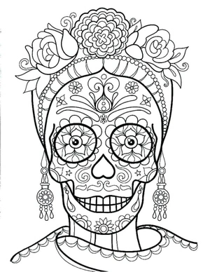 Intelligent Skull Coloring Page