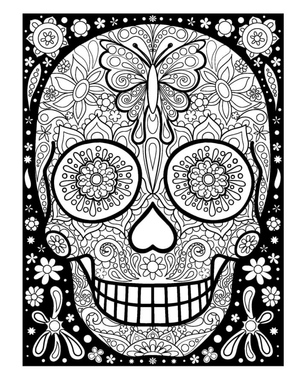 Skull Adorned with Holiday Cheer