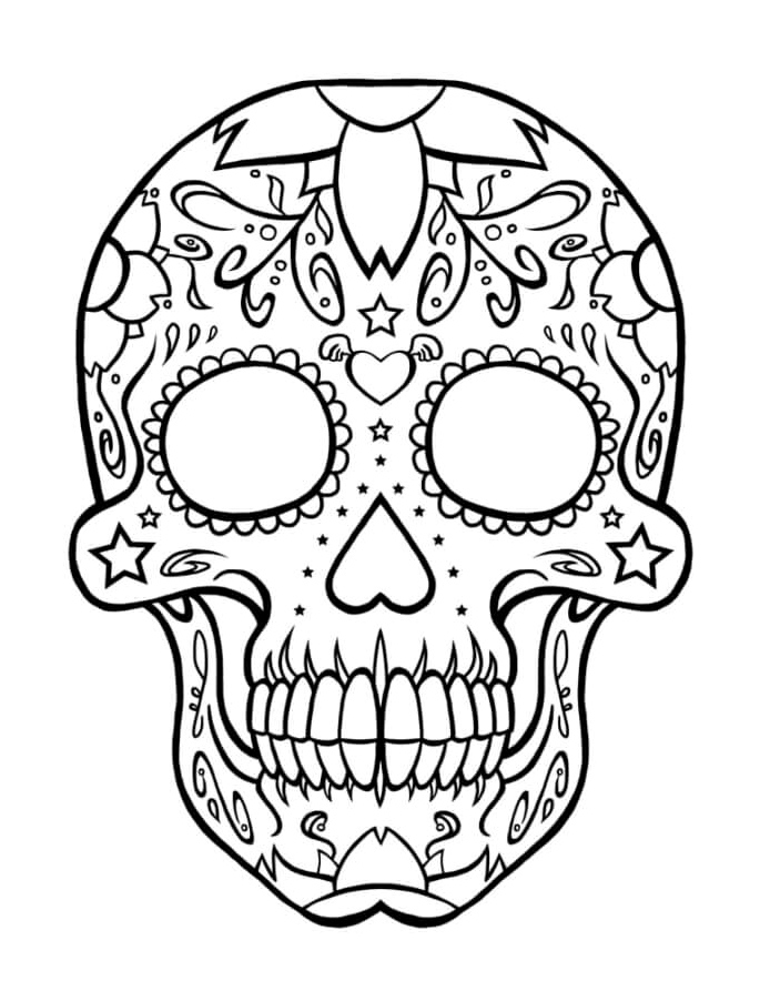 Skull Blank Stare Coloring Page