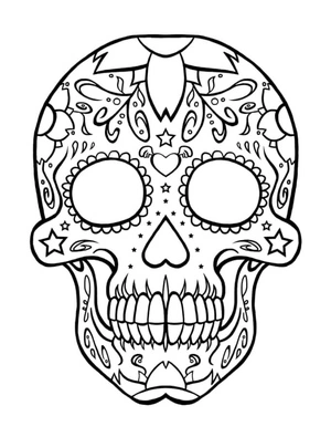Skull Blank Stare Coloring Page