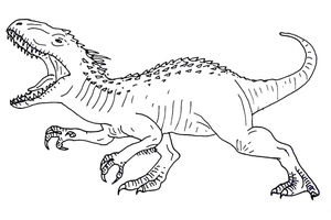 Dinosaur and Habitat Coloring Page