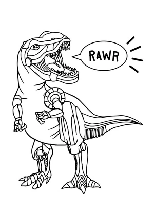 Friendly Dino Coloring Page