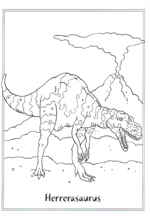Herrerasaurus - Prehistoric Dinosaur Coloring Page