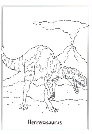 Herrerasaurus - Prehistoric Dinosaur Coloring Page Coloring Page