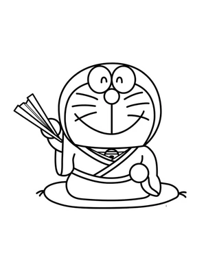 Cute Doraemon Coloring Page