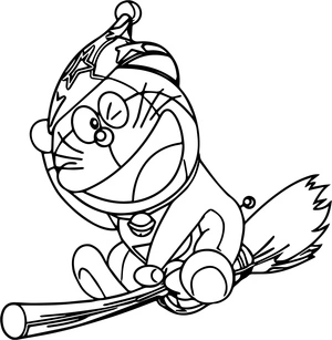 Magic Doraemon Coloring Page