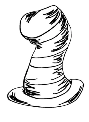 Celebrated Feline in a Hat Coloring Page