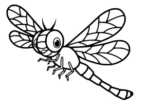 Adorable Cartoon Dragonfly