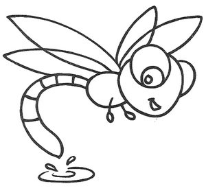 An Adorable Dragonfly Coloring Page