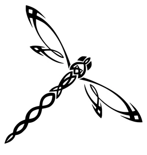 Dragonfly Tattoo Coloring Page
