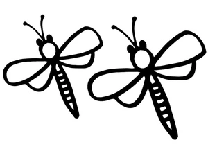 Simple Dragonflies Coloring Page