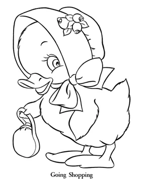 A Charming Duckling Coloring Page