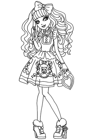 Ever After High coloring page featuring Blondie Locks