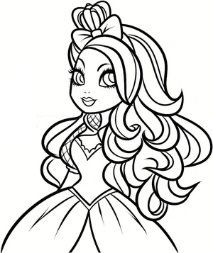 Girl Doll from Ever After High Coloring Page