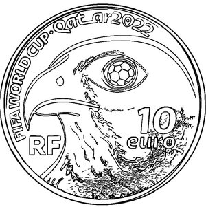 2022 FIFA World Cup Coin Coloring Page