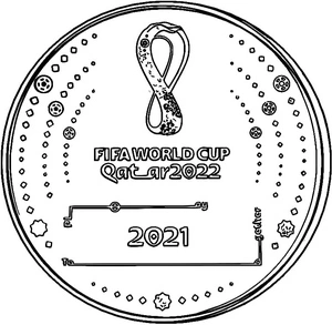 2022 World Cup Coin Coloring Page