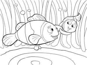 Nemo and His Friend Coloring Page