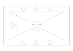 Coloring Page of the Flag of Grenada