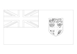 Flag of Fiji Coloring Page