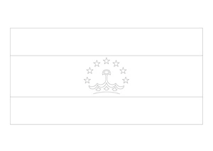 Flag of Tajikistan Coloring Page