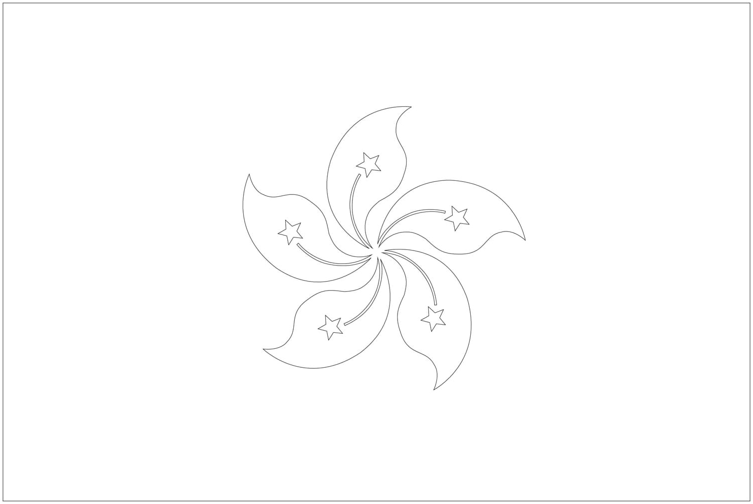 Hong Kong Flag Coloring Page Coloring Page