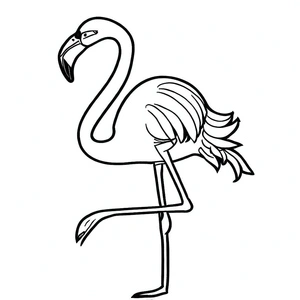 Flamboyant Flamingo Coloring Page