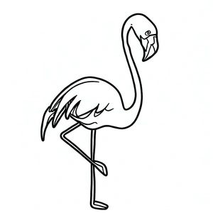 Flamingo Freedom. Coloring Page