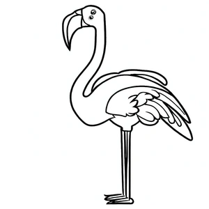 Flamingo Standing Tall Coloring Page
