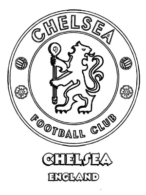 Chelsea Soccer Team Coloring Page